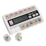 white medication holder